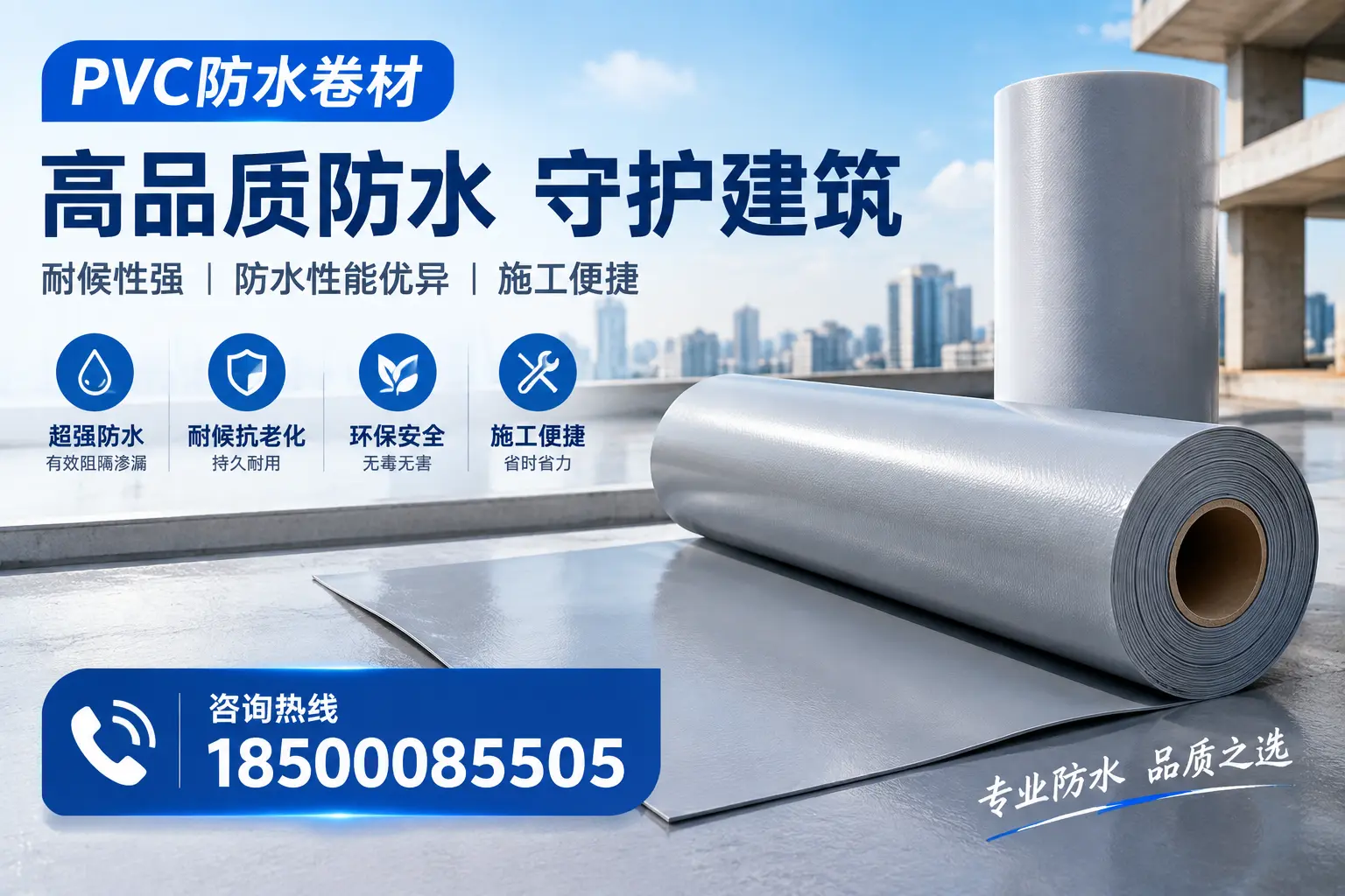 PVC防水卷材的防水效果评测,适合阳江的科学依据
